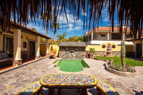 Outdoor pool, a heated pool