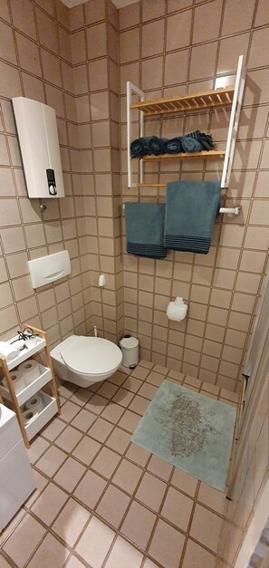 Dutxa, assecador de cabells, tovalloles i sabó 