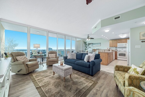 TV, DVD player, stereo