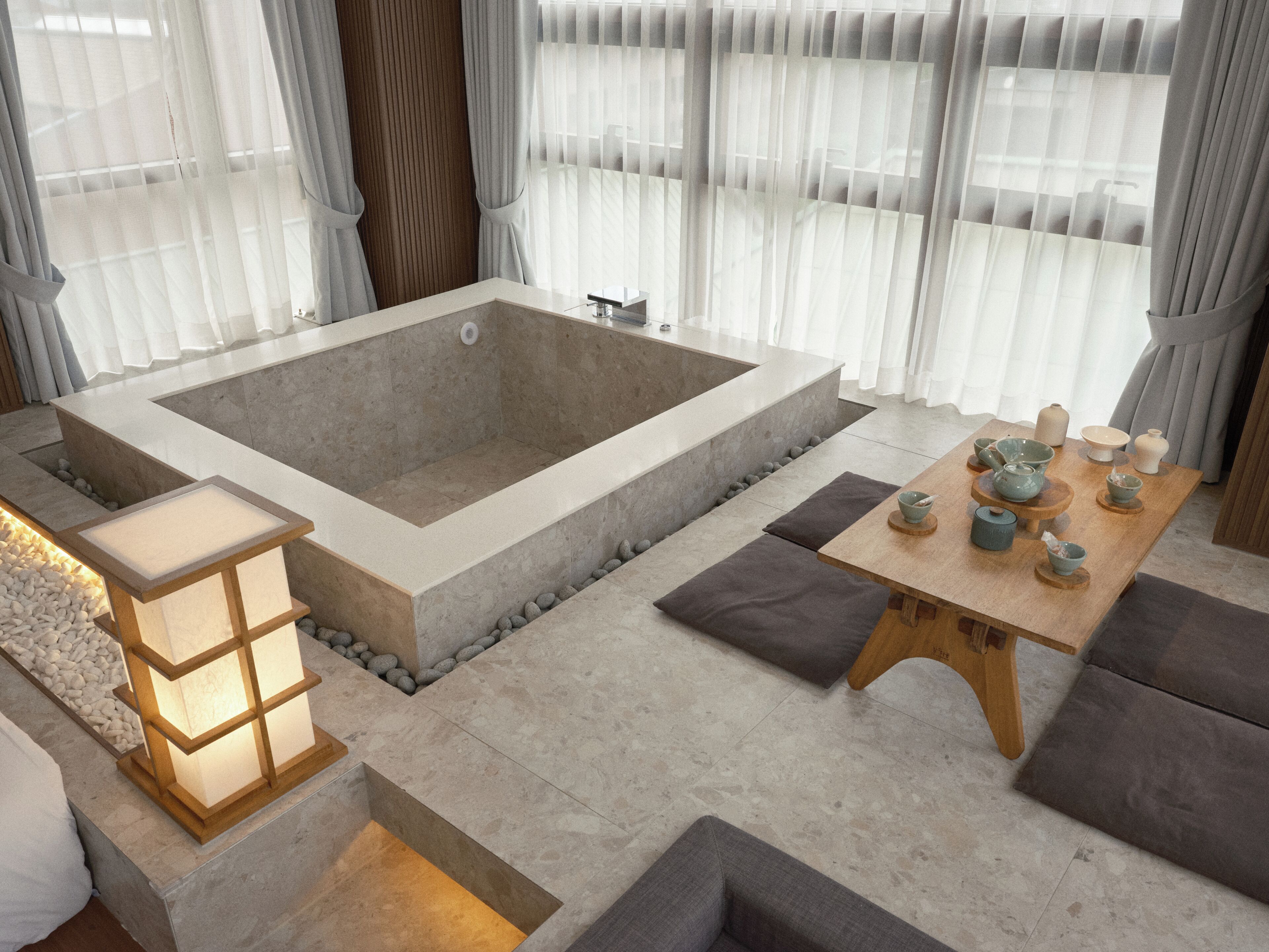 Main Double Twin Timber Spa Room (Randomly selected) | Private spa tub