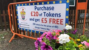 A promotional sign offering a token purchase deal. - 2-bed Caravan at Billing Aquadrome Northampton (Northampton)