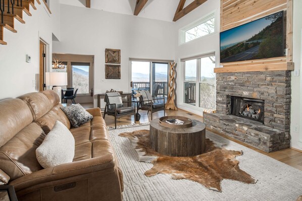 TV, fireplace, table football, ping pong