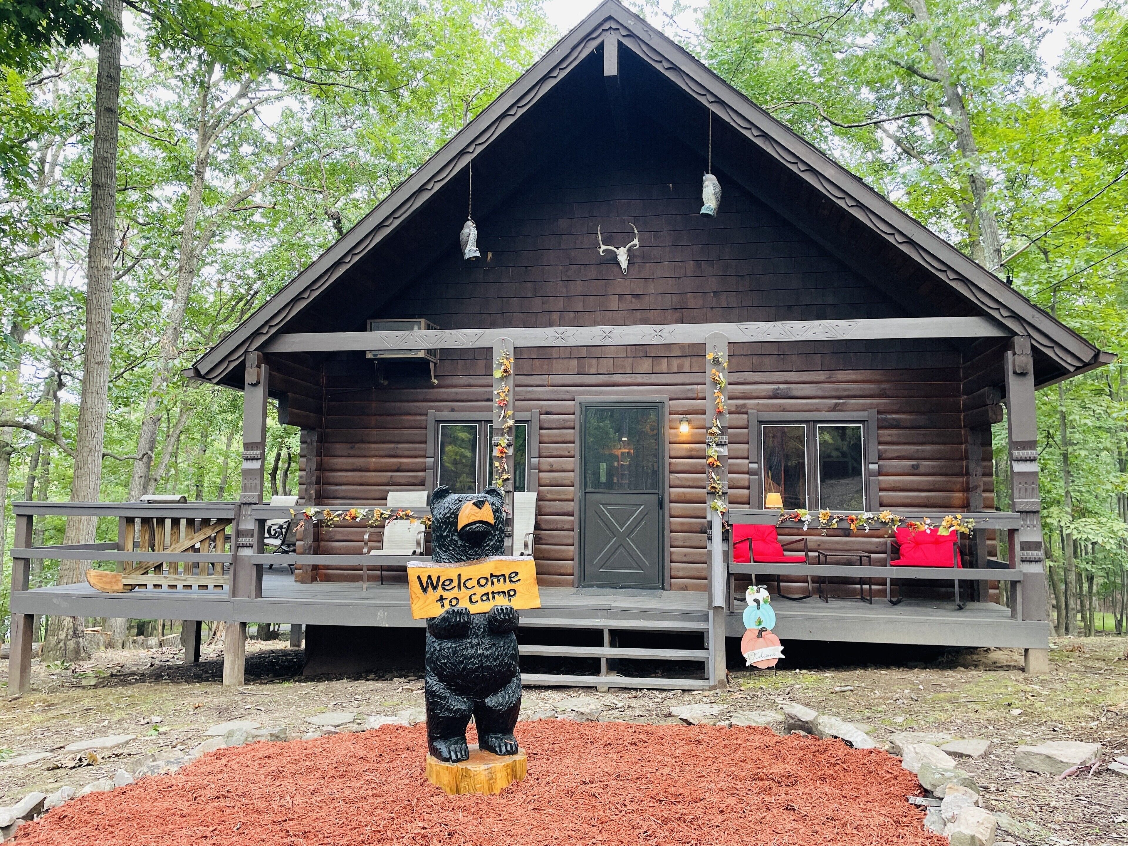 Log Cabin in the Woods Resort. Fast WiFi; Pools access; Hiking, fishing & more