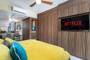 1 habitación, tabla de planchar con plancha, wifi y ropa de cama 