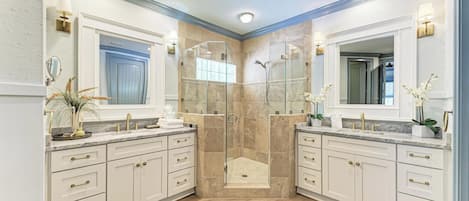 Combined shower/bathtub