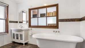 Bathtub, hair dryer