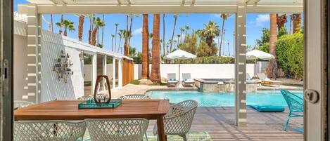 Outdoor pool, a heated pool