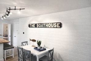Dining - PONTOON BOAT NOW INCLUDED! KAYAKS! Waterfront Cottage on Mona Lake with HOT TUB! (Norton Shores)