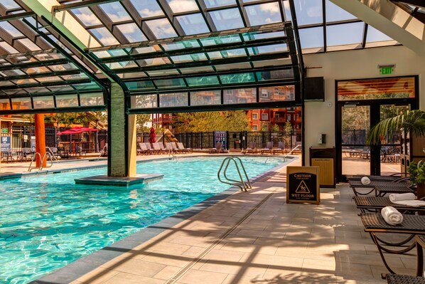 Indoor pool, a heated pool