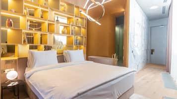 Pillow-top beds, minibar, in-room safe, blackout curtains