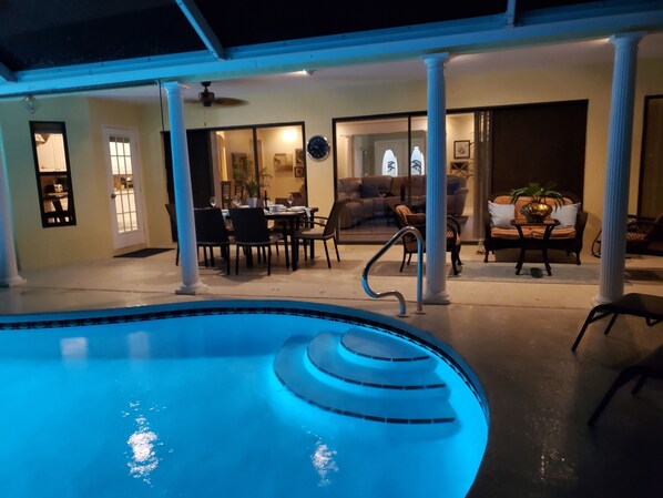 Outdoor pool, a heated pool