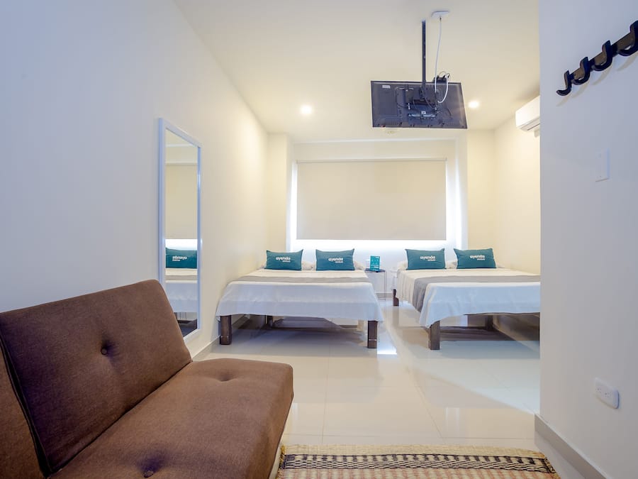 Desk, free WiFi, bed sheets