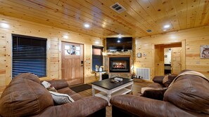 スマートテレビ、暖炉、テレビゲーム、DVD プレーヤー