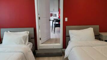 2 bedrooms, desk, travel crib, free WiFi