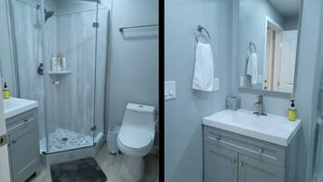 Towels, soap, toilet paper