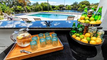 Outdoor pool, a heated pool