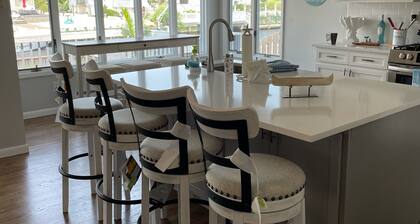 Lagoon front beach house