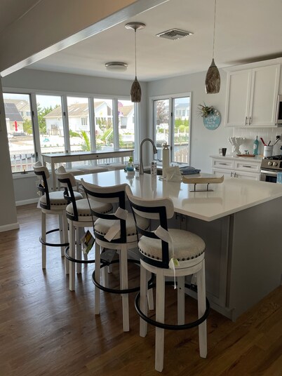 Lagoon front beach house