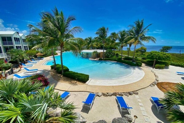 Outdoor pool, a heated pool