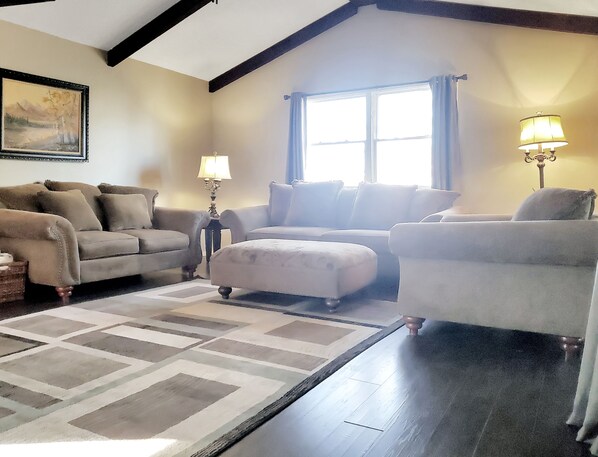 TV, fireplace, video games, offices