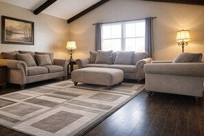 TV, fireplace, video games, offices