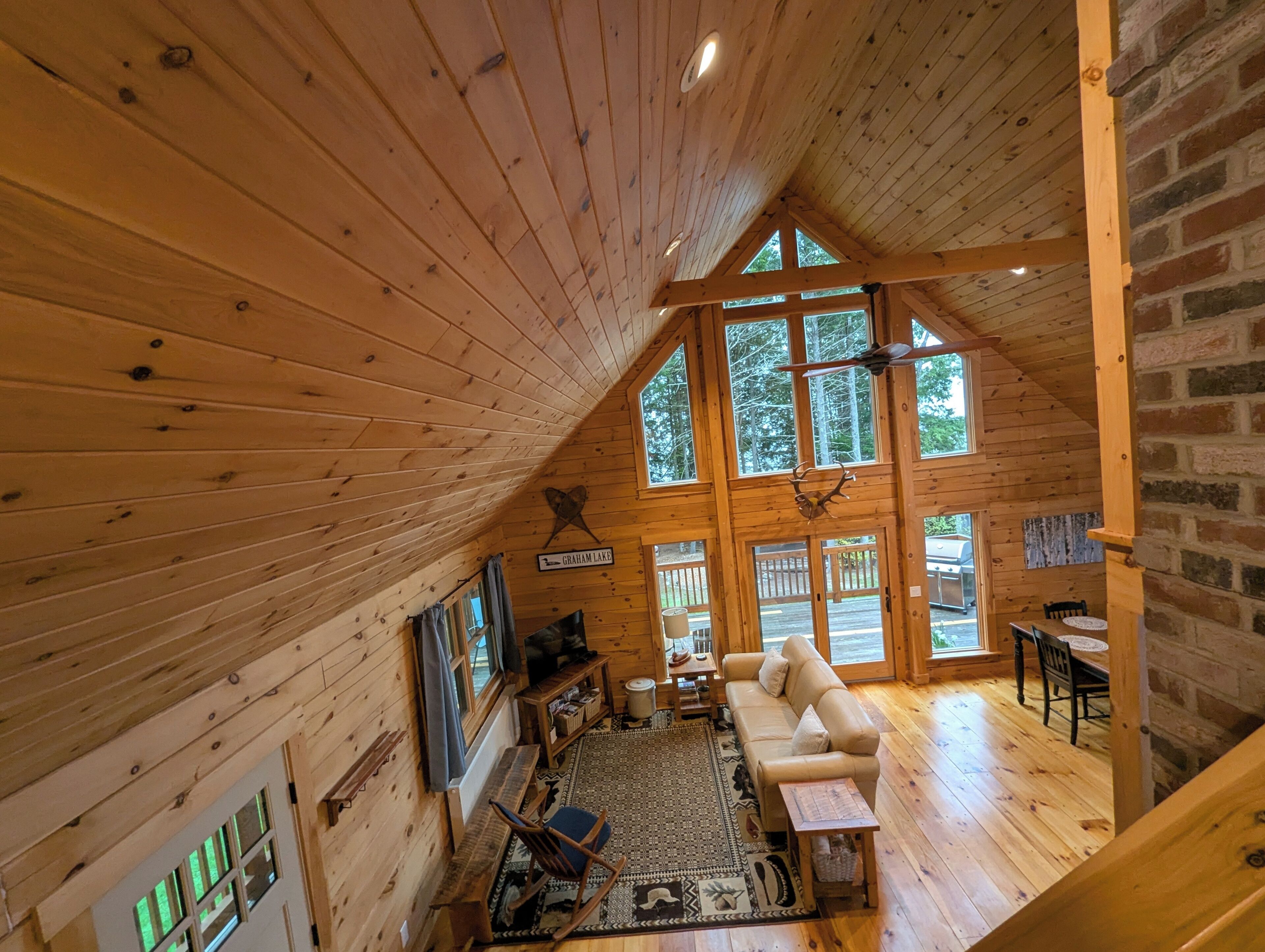 智能電視、壁爐、DVD 播放機、書籍