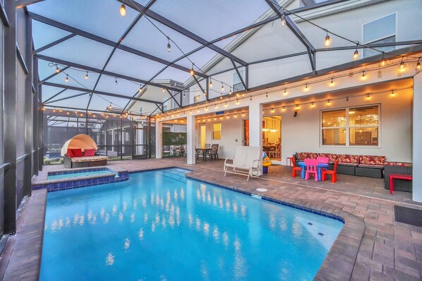 Outdoor pool, a heated pool