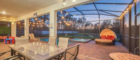 Outdoor pool, a heated pool