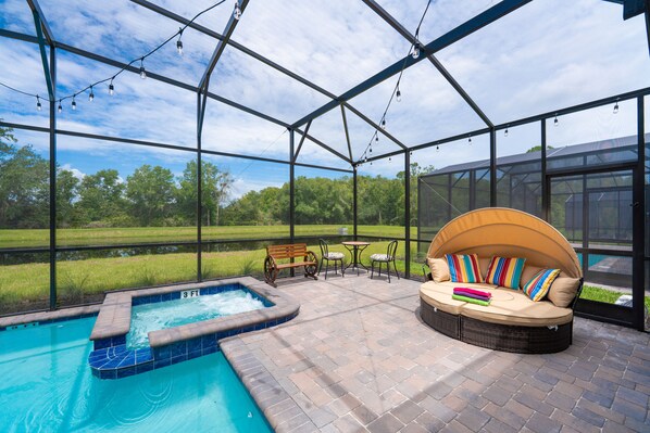 Outdoor pool, a heated pool