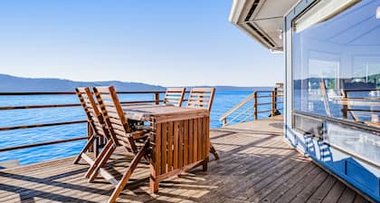 Waterfront home on Hood Canal with stunning view, deck, water access, & firepit