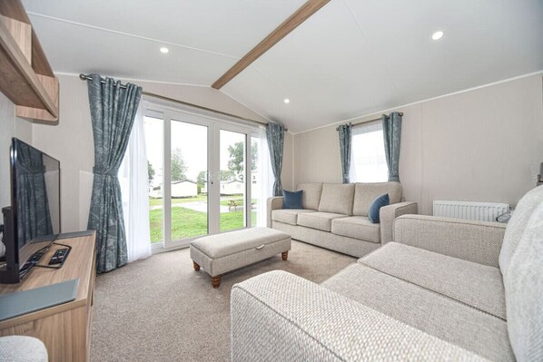 Televisión, reproductor de DVD y libros