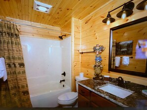 Combined shower/bathtub