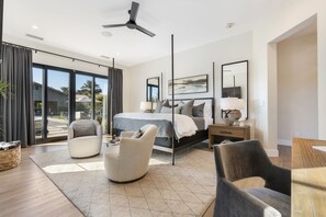 8 bedrooms, desk, iron/ironing board, travel cot