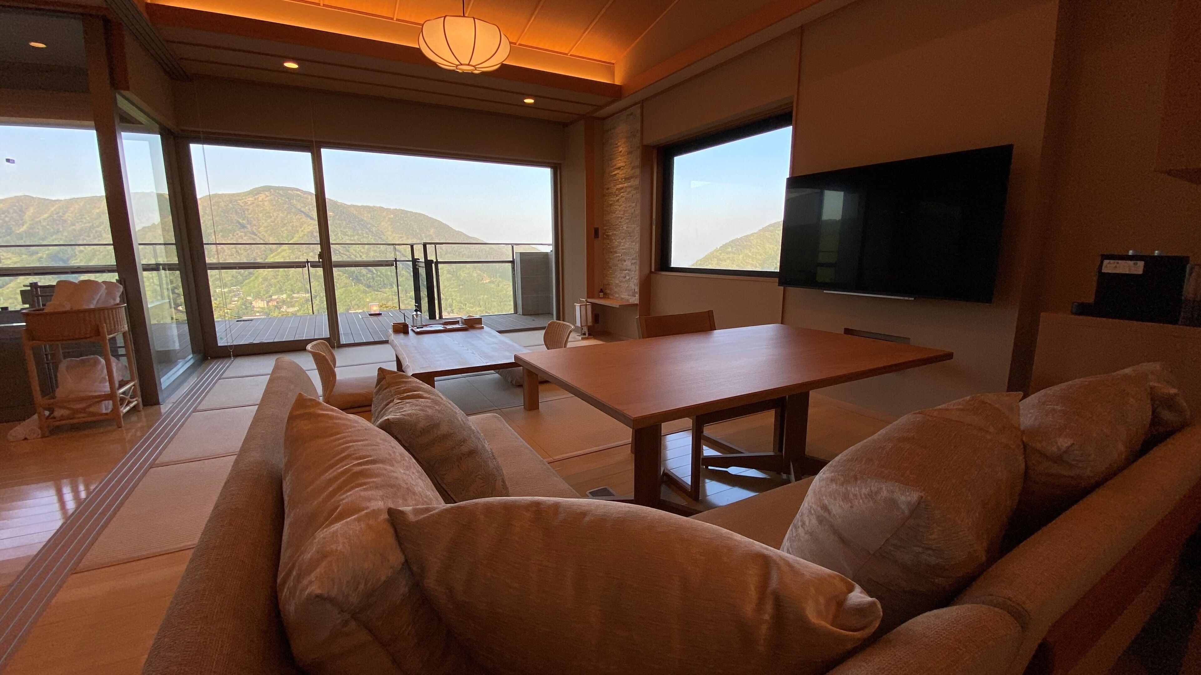 Living area | 55-inch LCD TV with satellite channels, TV, tablet