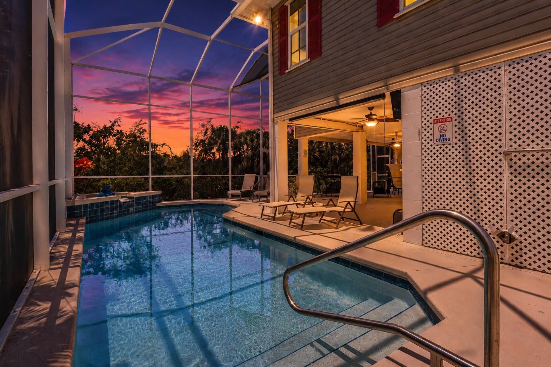 A heated pool