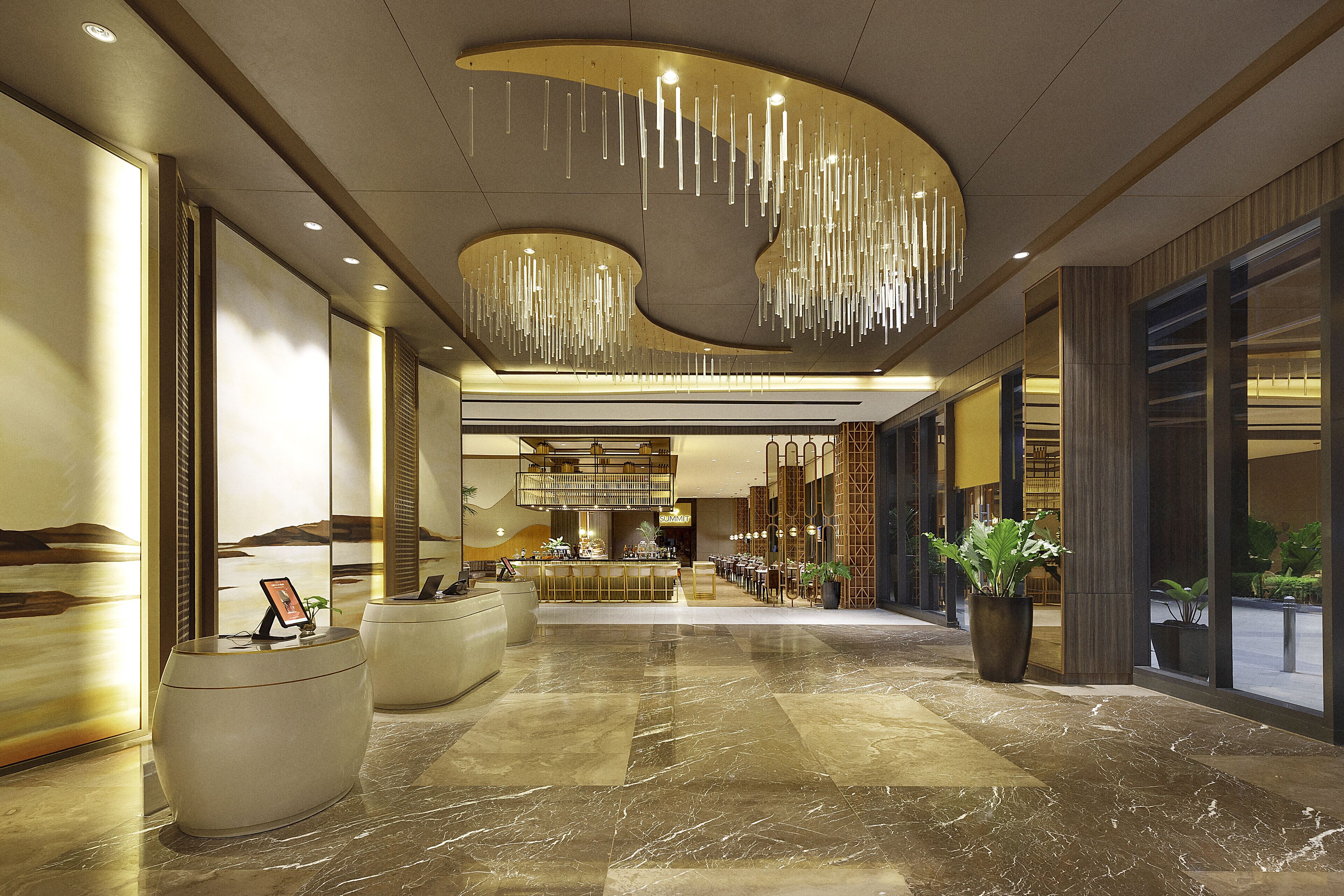 Mostrador de check-in y check-out