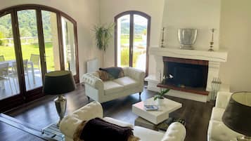 Télévision, cheminée, jeux vidéo