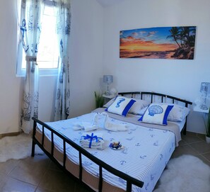 Apartment, Multiple Beds | 2 bedrooms, iron/ironing board, free WiFi, bed sheets - A2 - apt w. Terrace, Just 3 min Walk to the Beach (Rogoznica)