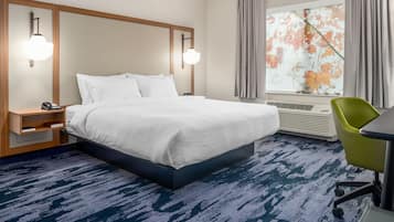 1 kamar tidur, bantalan ekstra lembut, dan meja kerja