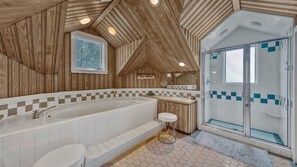 Combined shower/bathtub, jetted bath - Seaside "Frose Rose" | 2 BR | Sleeps 6 | Private | Steps to Beach! (Santa Rosa Beach)