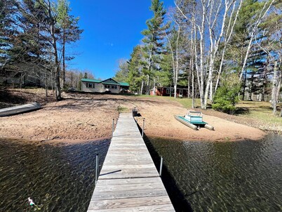 Waterfront Cabin w/ Private Dock & Outdoor Bar near Munising/Manistique