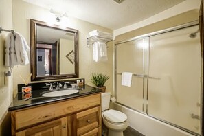Shower, hair dryer, towels - 1 BR Condo- Walk to Lift & Main St + Pool w/ View! (Breckenridge)