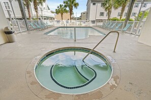 Outdoor pool - Cherry Grove Villas 207-6BR/5BA Condo in Cherry Grove (North Myrtle Beach)