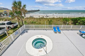 Outdoor pool, a heated pool - Pier Watch I 104-6BR/5BA-Oceanfront Condo in Cherry Grove (North Myrtle Beach)