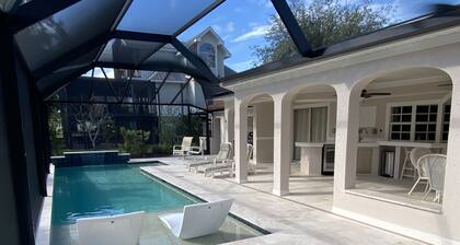 EASY 5-Min Walk to Beach Path! NEW Saltwater Pool & Spa, Steps to Dining & Shops