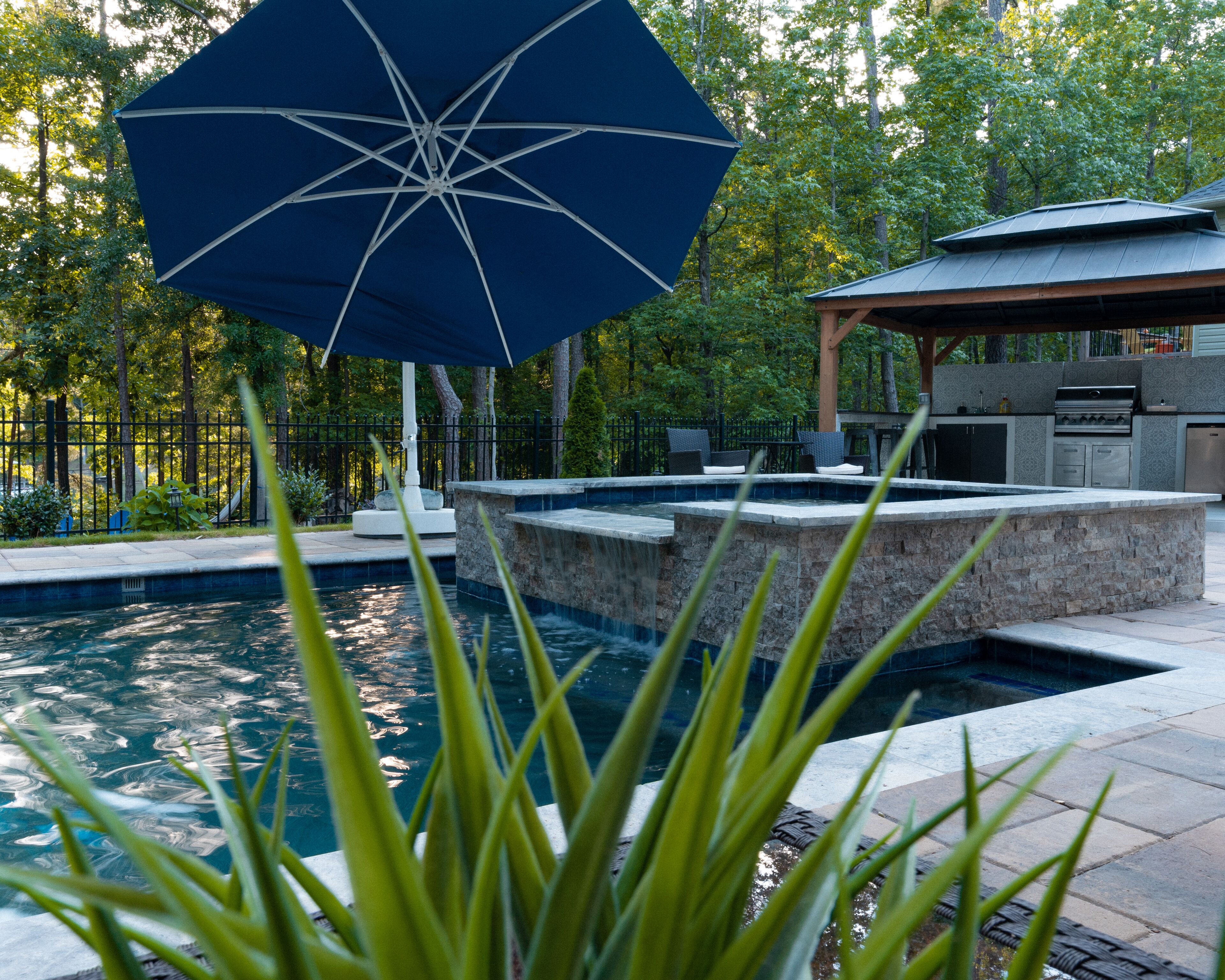 Piscine extérieure, piscine chauffée