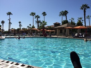 Outdoor pool, a heated pool