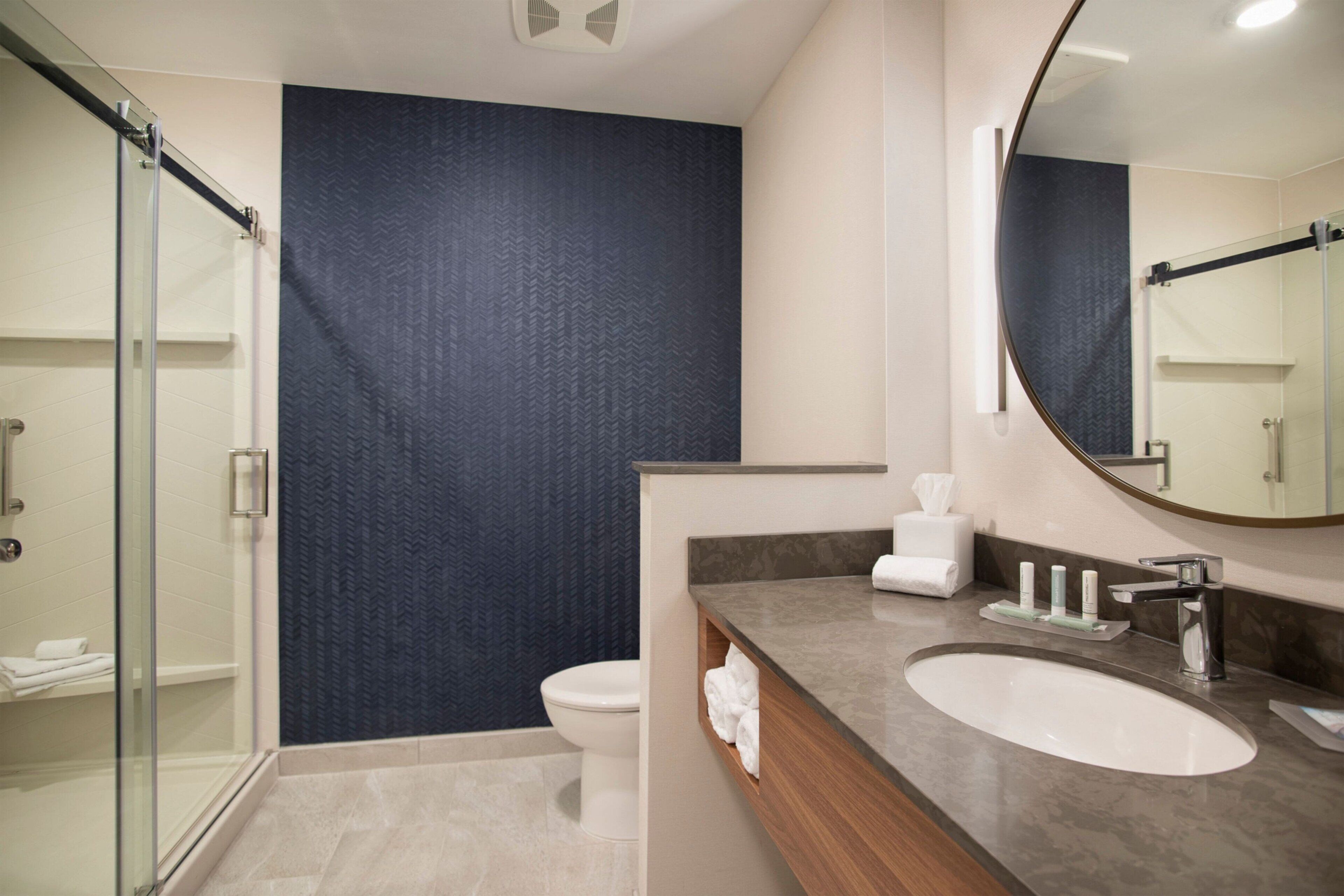 free toiletries, hair dryer, towels, soap