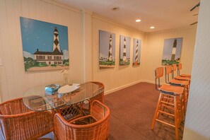 Dining - Experience oceanfront luxury at Salty Paradise, a spacious 4-bedroom home in Holden Beach. (Holden Beach)
