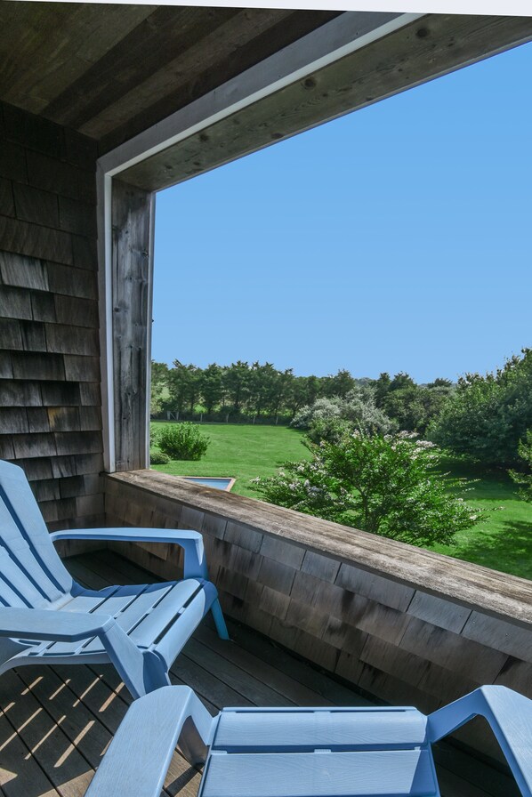 Property grounds - Architect designed house near ocean on huge reserve. (Bridgehampton)